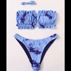 Blue tie dye bikini